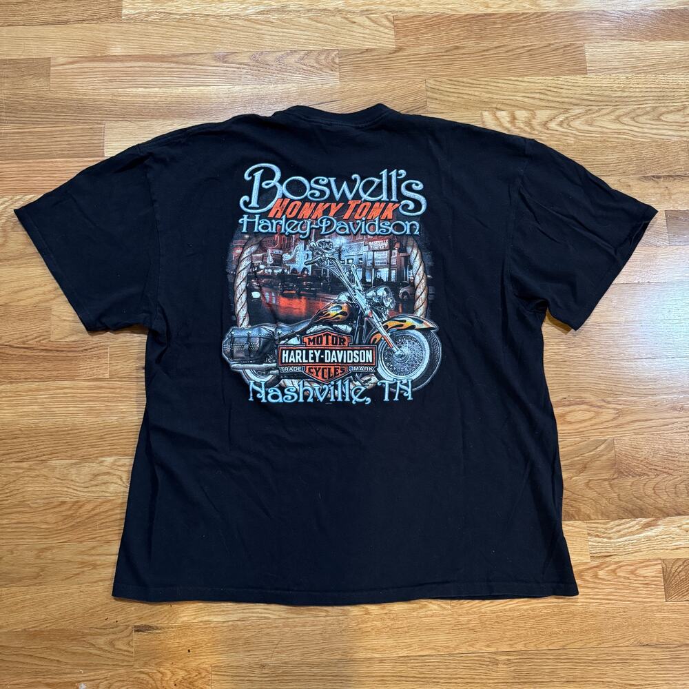 Harley-Davidson T-Shirt Nashville TN Mens XXL Black Motorcycle Biker Tee